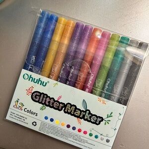 Ohuhu Glitter Marker Set - 12 Color Assorted